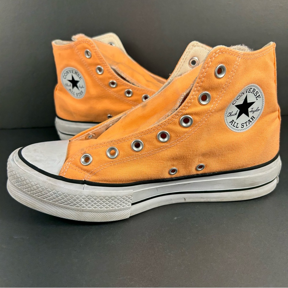 Converse Orange High Top Sneakers
